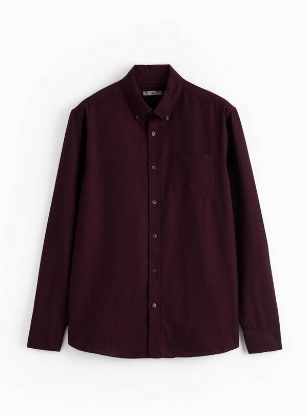Dark Red Regular Fit Oxford Shirt L
